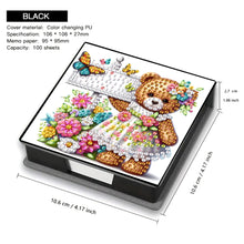 Load image into Gallery viewer, Leather Bear Diamond Painting Notecard Box with 160 Sheets of Paper for Adults
