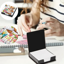 Load image into Gallery viewer, Leather Bear Diamond Painting Notecard Box with 160 Sheets of Paper for Adults
