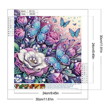 Load image into Gallery viewer, Diamond Painting - Partial Special Shaped - Butterfly And Flower (30*30CM)

