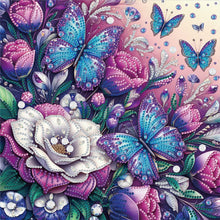 Load image into Gallery viewer, Diamond Painting - Partial Special Shaped - Butterfly And Flower (30*30CM)
