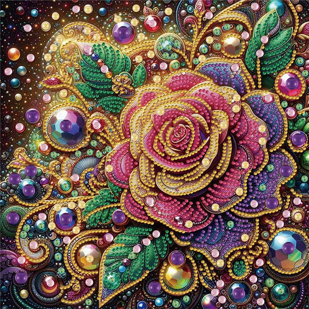 Diamond Painting - Partial Special Shaped - Rose (30*30CM)