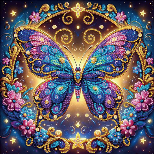 Diamond Painting - Partial Special Shaped - Butterfly (30*30CM)