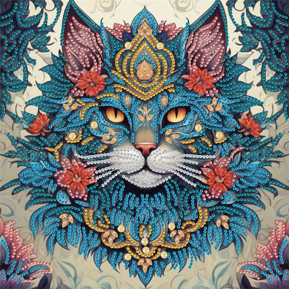 Diamond Painting - Partial Special Shaped - Cat (30*30CM)