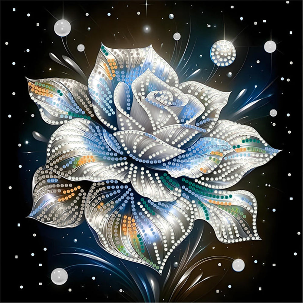 Diamond Painting - Partial Special Shaped - Pearl Rose (30*30CM)