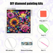 Load image into Gallery viewer, Diamond Painting - Partial Special Shaped - Butterfly Flower (30*30CM)
