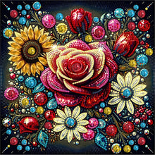 Load image into Gallery viewer, Diamond Painting - Partial Special Shaped - Daisy Rose (30*30CM)

