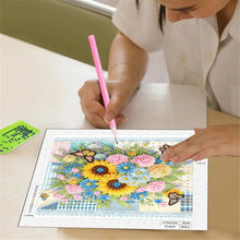 Load image into Gallery viewer, Diamond Painting - Partial Special Shaped - Blooming Flowers (30*30CM)

