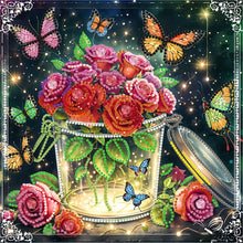 Load image into Gallery viewer, Diamond Painting - Partial Special Shaped - Blooming Flowers (30*30CM)
