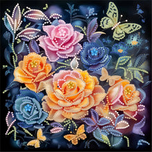 Load image into Gallery viewer, Diamond Painting - Partial Special Shaped - Blooming Flowers (30*30CM)
