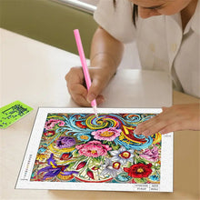Load image into Gallery viewer, Diamond Painting - Partial Special Shaped - Blooming Flowers (30*30CM)
