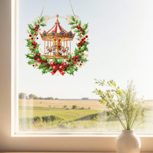 Load image into Gallery viewer, 2D Flat Acrylic DIY Xmas Carousel Wreath Hanging Diamond Art Kits for Wall Door
