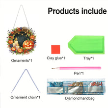 Load image into Gallery viewer, 2D Flat Acrylic DIY Halloween Pumpkin Hanging Diamond Art Kits Wall Door Decor
