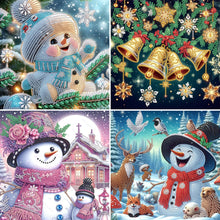 Load image into Gallery viewer, 4pcs Diamond Painting - Partial Special Shaped - Christmas (30*30CM)
