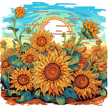 Load image into Gallery viewer, Diamond Painting - Partial Special Shaped - Blooming Sunflower (30*30CM)
