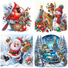 Load image into Gallery viewer, 4pcs Diamond Painting - Partial Special Shaped - Christmas (30*30CM)
