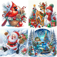 Load image into Gallery viewer, 4pcs Diamond Painting - Partial Special Shaped - Christmas (30*30CM)
