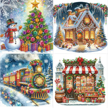 Load image into Gallery viewer, 4pcs Diamond Painting - Partial Special Shaped - Christmas (40*40CM)
