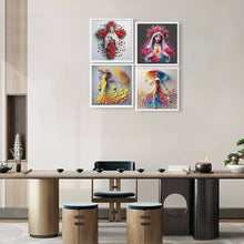 Load image into Gallery viewer, 4pcs Diamond Painting - Partial Special Shaped - Girl (40*40CM)
