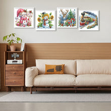 Load image into Gallery viewer, 4pcs Diamond Painting - Partial Special Shaped - Christmas (30*30CM)
