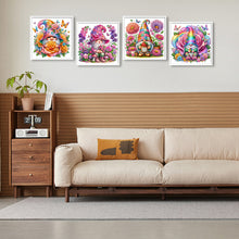 Load image into Gallery viewer, 4pcs Diamond Painting - Partial Special Shaped - Gnome (30*30CM)
