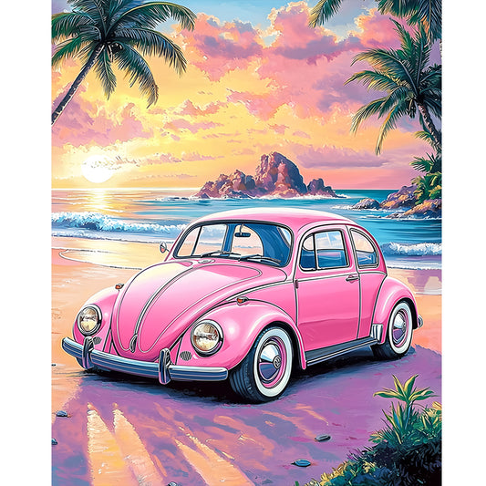 Diamond Painting - Full Round - Car On The Beach (40*50CM)