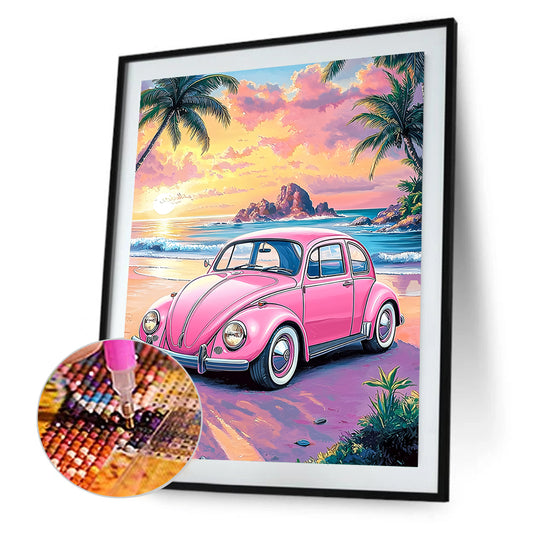 Diamond Painting - Full Round - Car On The Beach (40*50CM)