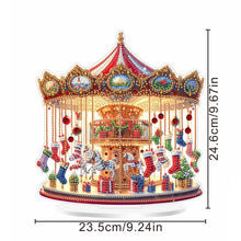 Load image into Gallery viewer, 2D Flat Print Xmas Carousel DIY Table Top Diamond Painting Ornament Kits
