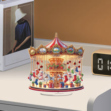 Load image into Gallery viewer, 2D Flat Print Xmas Carousel DIY Table Top Diamond Painting Ornament Kits
