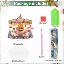 Load image into Gallery viewer, 2D Flat Print Xmas Carousel DIY Table Top Diamond Painting Ornament Kits
