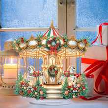 Load image into Gallery viewer, 2D Flat Print Xmas Carousel DIY Table Top Diamond Painting Ornament Kits

