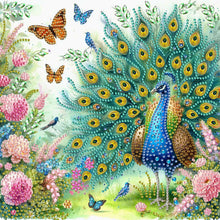 Load image into Gallery viewer, Diamond Painting - Partial Special Shaped - Peacock (30*30CM)

