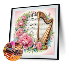 Load image into Gallery viewer, Diamond Painting - Partial Special Shaped - Harp And Peony (30*30CM)
