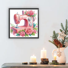 Load image into Gallery viewer, Diamond Painting - Partial Special Shaped - Pink Sewing Machine (30*30CM)

