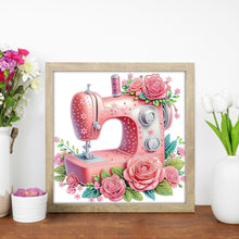Load image into Gallery viewer, Diamond Painting - Partial Special Shaped - Pink Sewing Machine (30*30CM)
