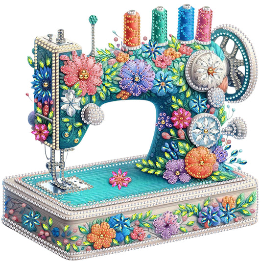 Diamond Painting - Partial Special Shaped - Vintage Sewing Machine (30*30CM)