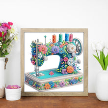 Load image into Gallery viewer, Diamond Painting - Partial Special Shaped - Vintage Sewing Machine (30*30CM)
