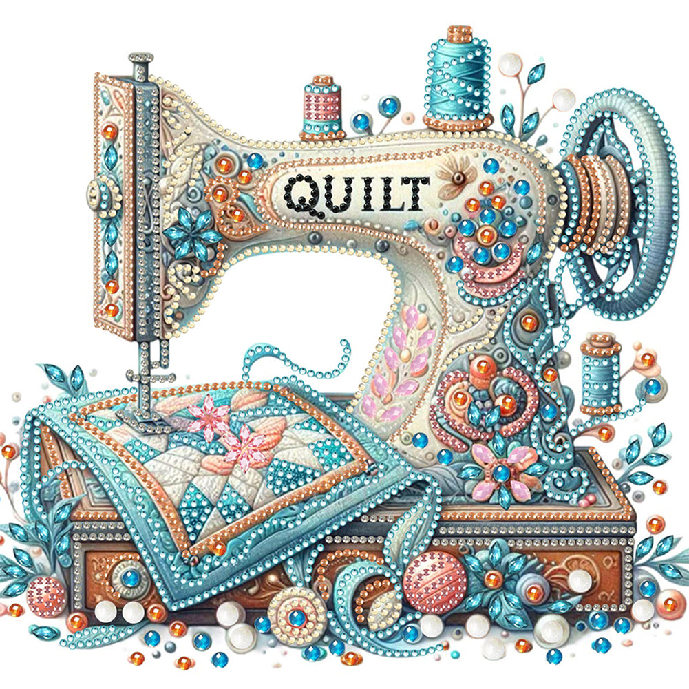 Diamond Painting - Partial Special Shaped - Sewing Machine (30*30CM)