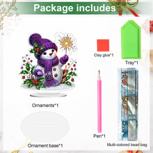 Load image into Gallery viewer, 2D Flat Snowman DIY Diamond Painting Tabletop Ornament Kit for Home Decoration
