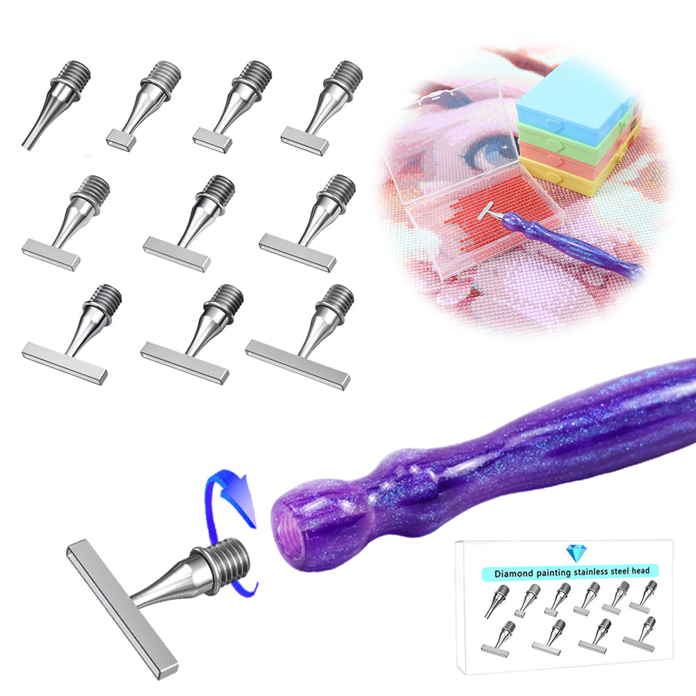 Stainless Steel Diamond Painting Pen Tip Diamond Art Pen Tip for DIY Crafts (11)