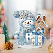 Load image into Gallery viewer, 2D Flat Snowman Print DIY Desktop Diamond Art Kits for Home Office Desktop Decor
