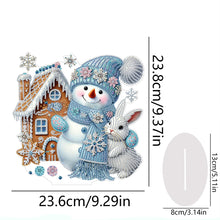 Load image into Gallery viewer, 2D Flat Snowman Print DIY Desktop Diamond Art Kits for Home Office Desktop Decor
