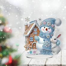 Load image into Gallery viewer, 2D Flat Snowman Print DIY Desktop Diamond Art Kits for Home Office Desktop Decor
