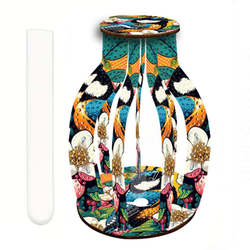 Flower Bird Diamond Painting Flower Vase Desktop Diamond Art Kits for Home Decor