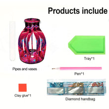 Load image into Gallery viewer, Peacock Diamond Painting Flower Vase Desktop Diamond Art Kits for Home Decor
