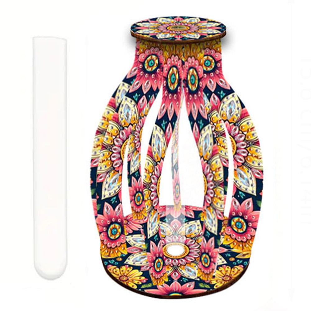 Flower Pattern Diamond Painting Flower Vase Desktop Diamond Art Kits for Home