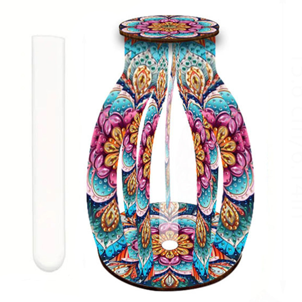 Flower Pattern Diamond Painting Flower Vase Desktop Diamond Art Kits for Home