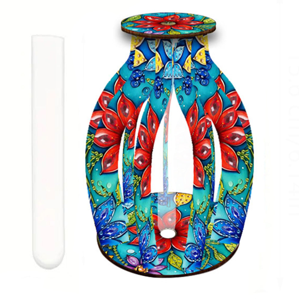 Flower Pattern Diamond Painting Flower Vase Desktop Diamond Art Kits for Home