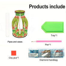 Load image into Gallery viewer, Flower Pattern Diamond Painting Flower Vase Desktop Diamond Art Kits for Home
