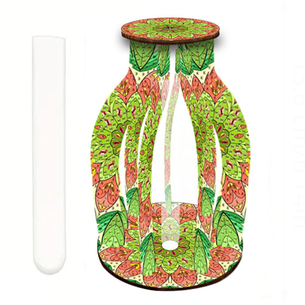 Flower Pattern Diamond Painting Flower Vase Desktop Diamond Art Kits for Home