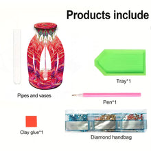 Load image into Gallery viewer, Rose Diamond Painting Flower Vase Desktop Diamond Art Kits for Home Decor
